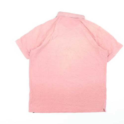 James Pringle Men's Pink Polo Shirt M Short Sleeve Casual