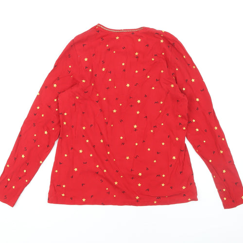 Laura Ashley Women's Red Star Pyjama Top S