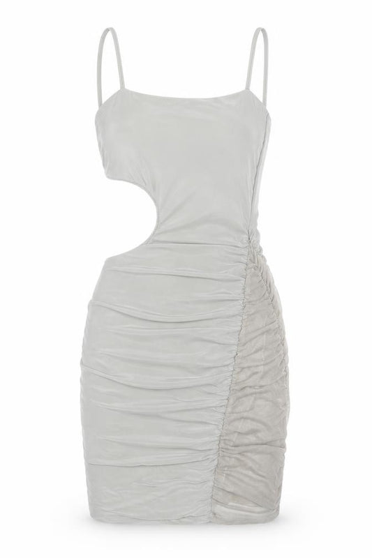 Front view of PRETTYLITTLETHING Women’s Green Bodycon Dress, size UK 8
