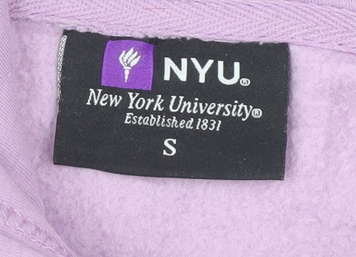 NYU Women's Purple Hoodie, Relaxed Fit, Size S