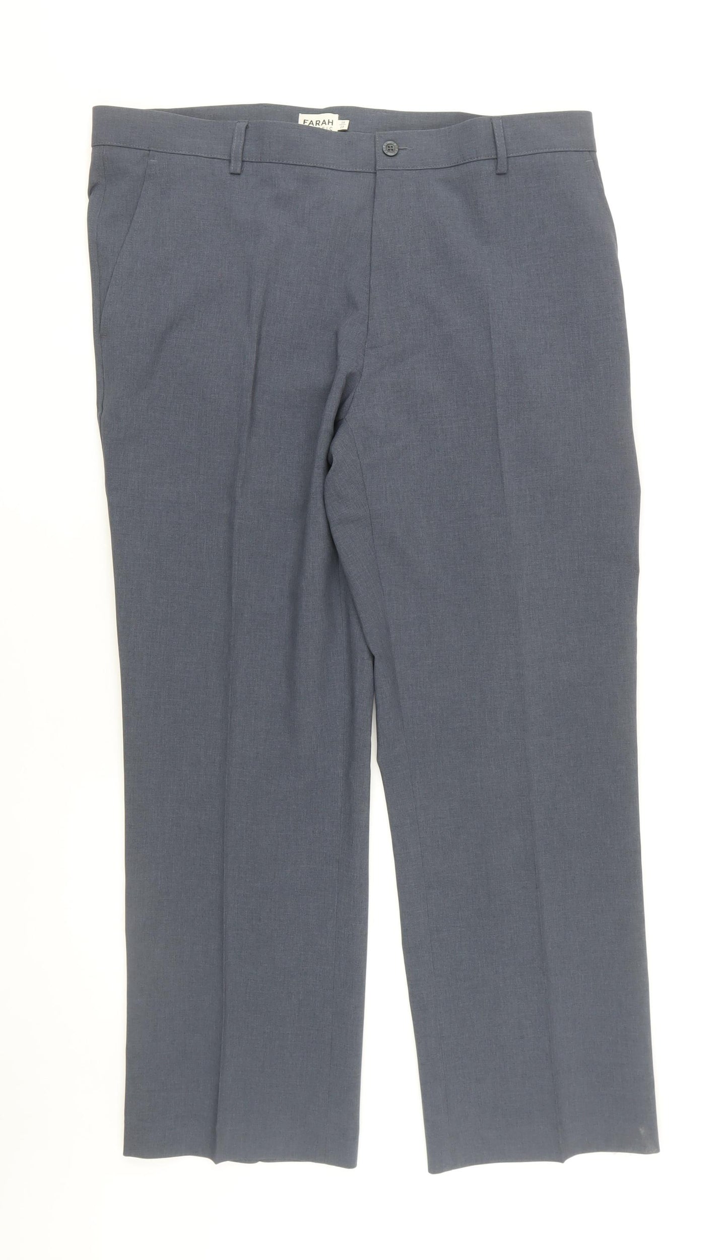 Farah Men's Blue Classic Trousers Size 38