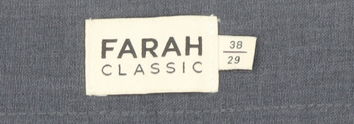 Farah Men's Blue Classic Trousers Size 38