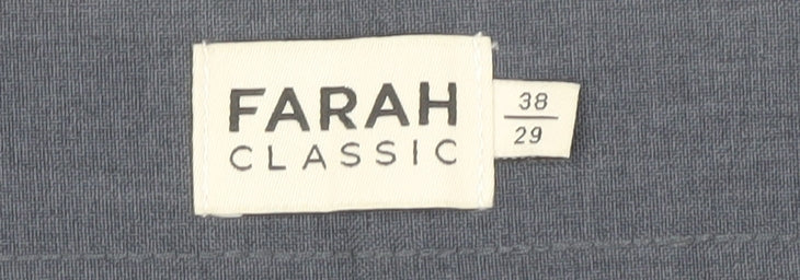 Farah Men's Blue Classic Trousers Size 38