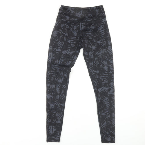 USA Pro Women's Black Geometric Gym Leggings Size 8