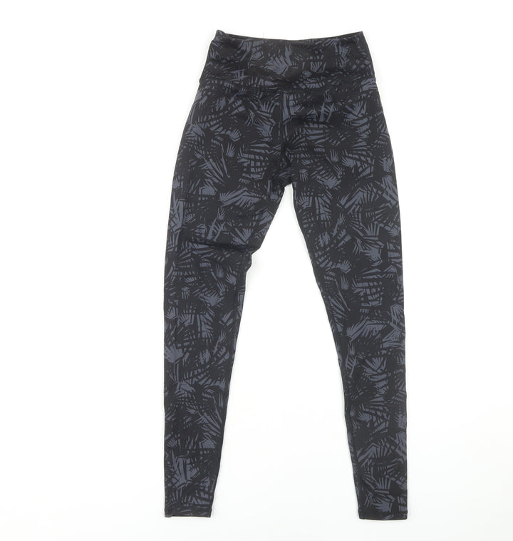 USA Pro Women's Black Geometric Gym Leggings Size 8
