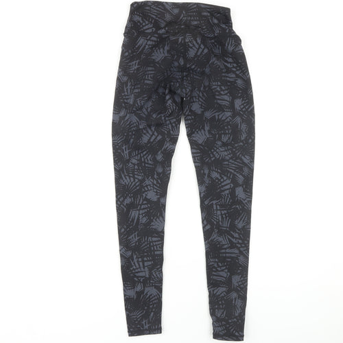 USA Pro Women's Black Geometric Gym Leggings Size 8