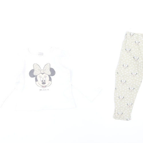 Disney Unisex Baby Pyjama Set White Beige 18-24 Months