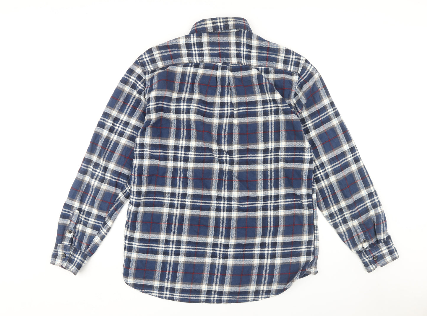 Jachs Men's Blue Plaid Shirt, Long Sleeve, LT, Button-Up