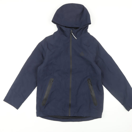Next Boys Hooded Blue Jacket, 11 Years, Mid-Length Zip