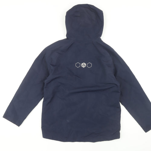 Next Boys Hooded Blue Jacket, 11 Years, Mid-Length Zip