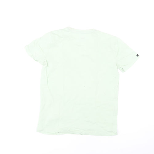 Lee Boys Green Cotton T-Shirt 10-11 Years Regular Fit