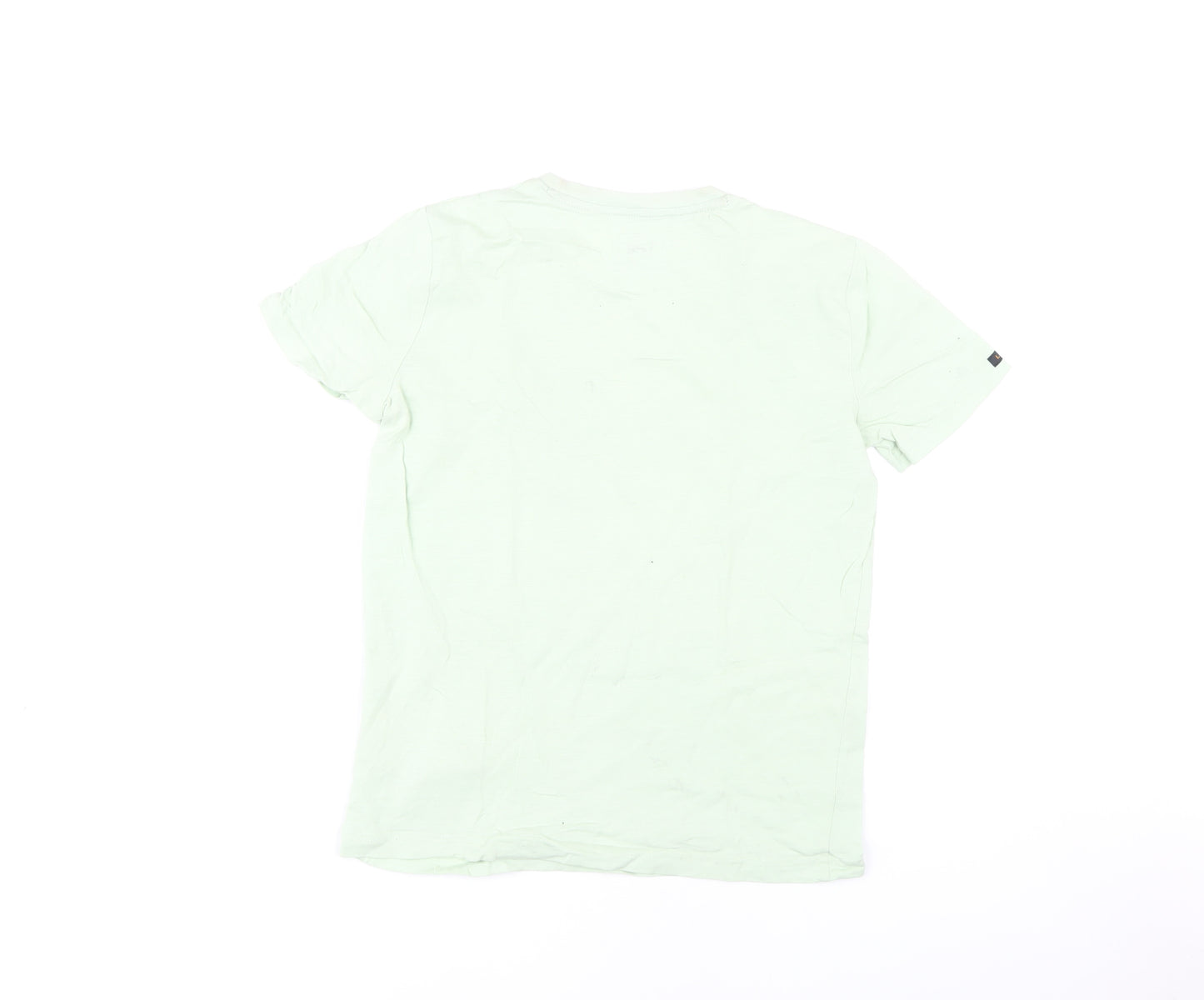 Lee Boys Green Cotton T-Shirt 10-11 Years Regular Fit