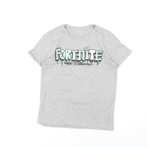 Fortnite Boys Grey Graphic T-Shirt Size 146