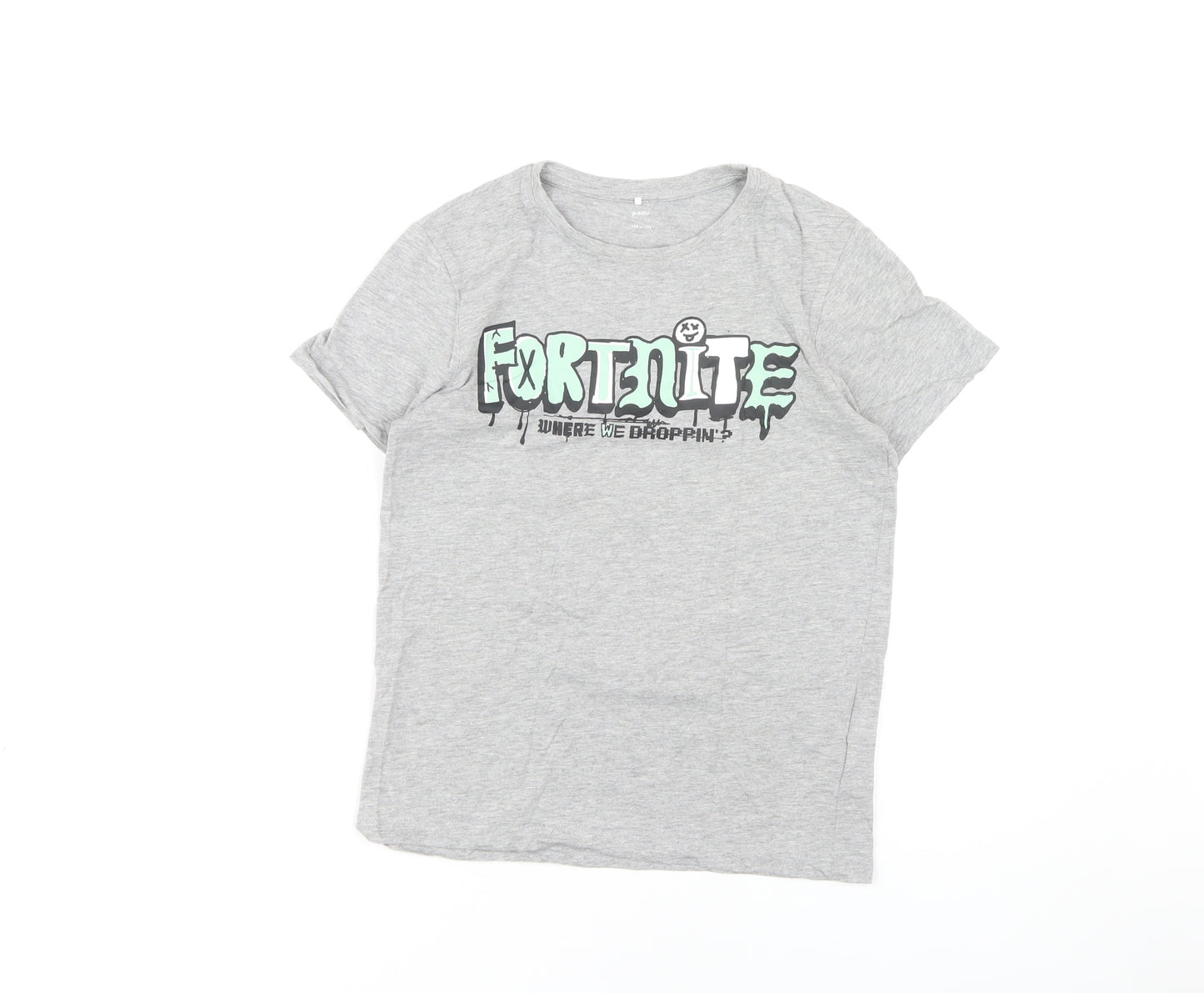 Fortnite Boys Grey Graphic T-Shirt Size 146
