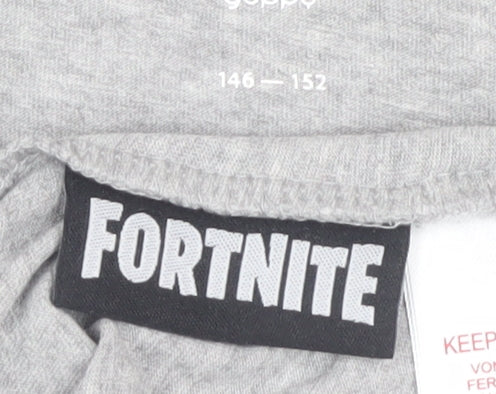 Fortnite Boys Grey Graphic T-Shirt Size 146