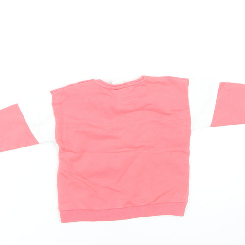 Disney Unisex Toddler Cartoon Pink & White Long Sleeve Top, 18-24 Months