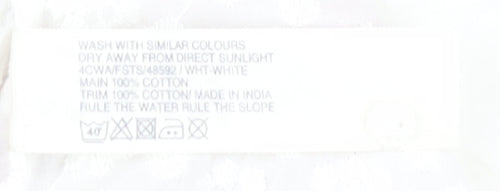 Fat Face Women's White Blouse, Size 12, Cotton Summer Wear