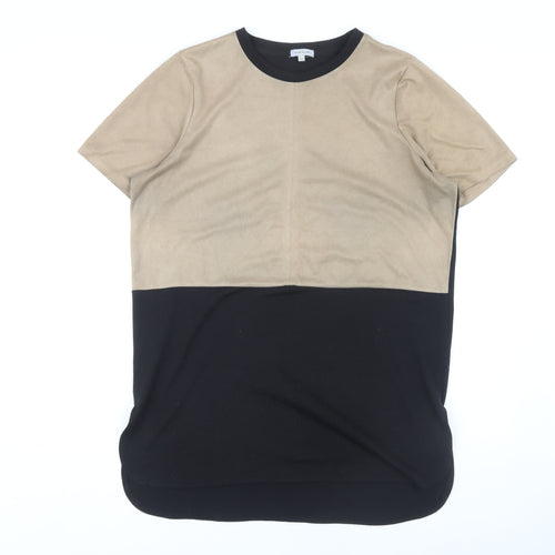 River Island Women's Beige Black Colourblock Dress Size 12