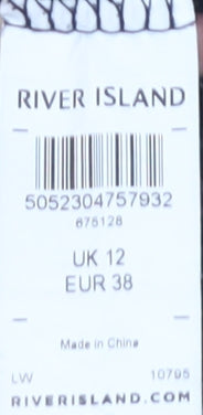 River Island Women's Beige Black Colourblock Dress Size 12