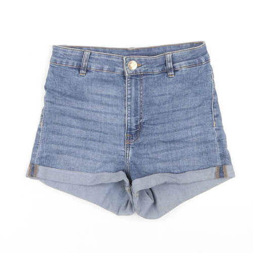 H&M Women's Blue Denim Shorts, Size 8, Casual Summer