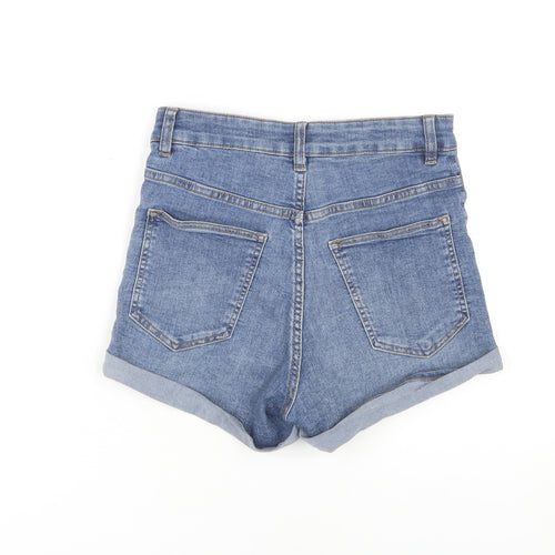 H&M Women's Blue Denim Shorts, Size 8, Casual Summer