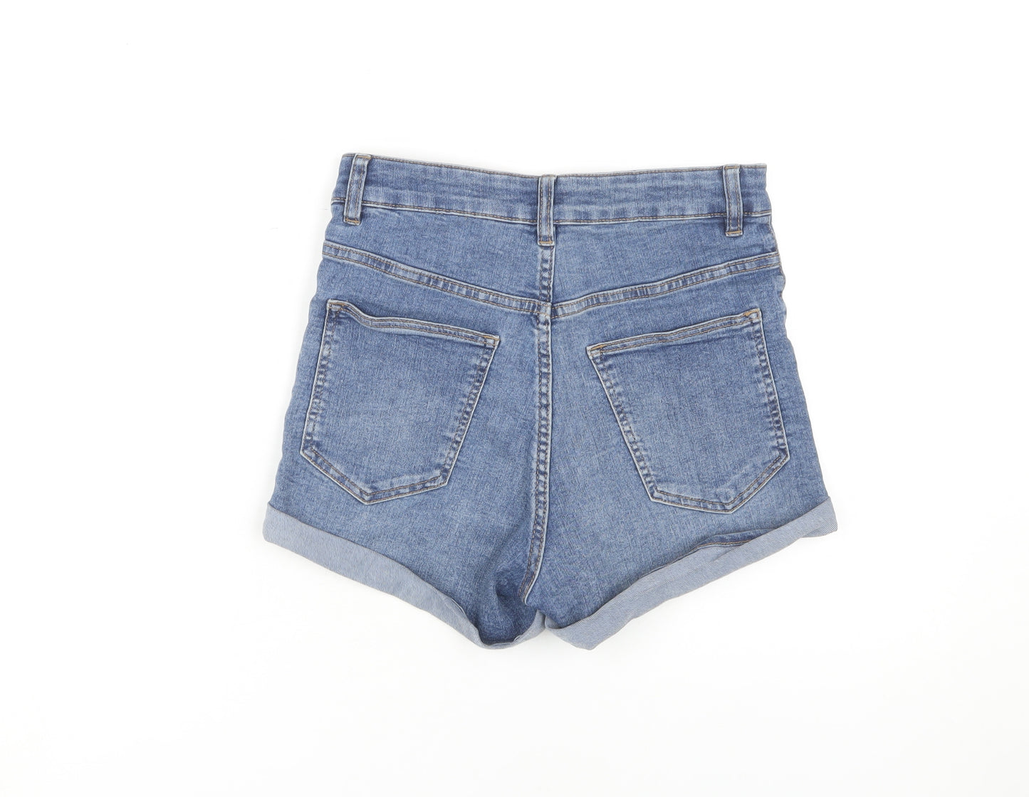 H&M Women's Blue Denim Shorts, Size 8, Casual Summer
