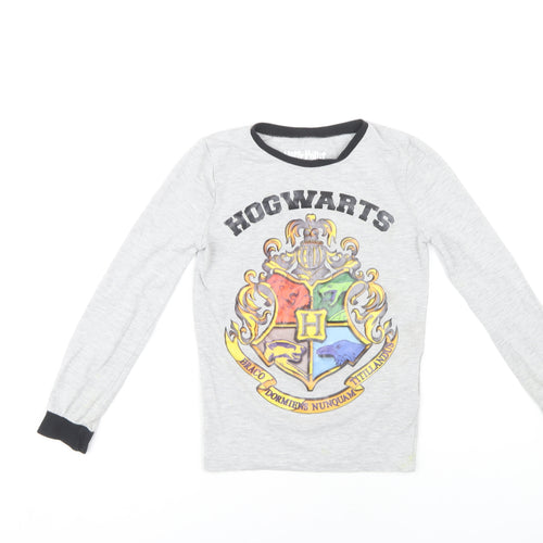 Harry Potter Boys Grey Hogwarts Long Sleeve T-Shirt, 9-10 Years