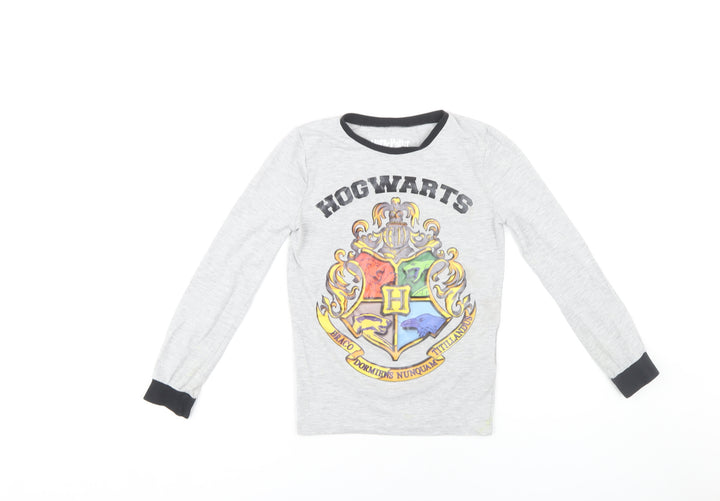 Harry Potter Boys Grey Hogwarts Long Sleeve T-Shirt, 9-10 Years