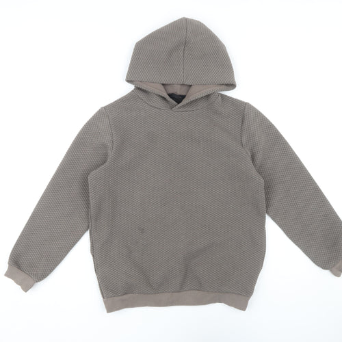 Next Boys Brown Pullover Hoodie - Size 12 Yrs, Hooded Casual Wear