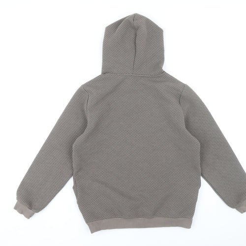 Next Boys Brown Pullover Hoodie - Size 12 Yrs, Hooded Casual Wear