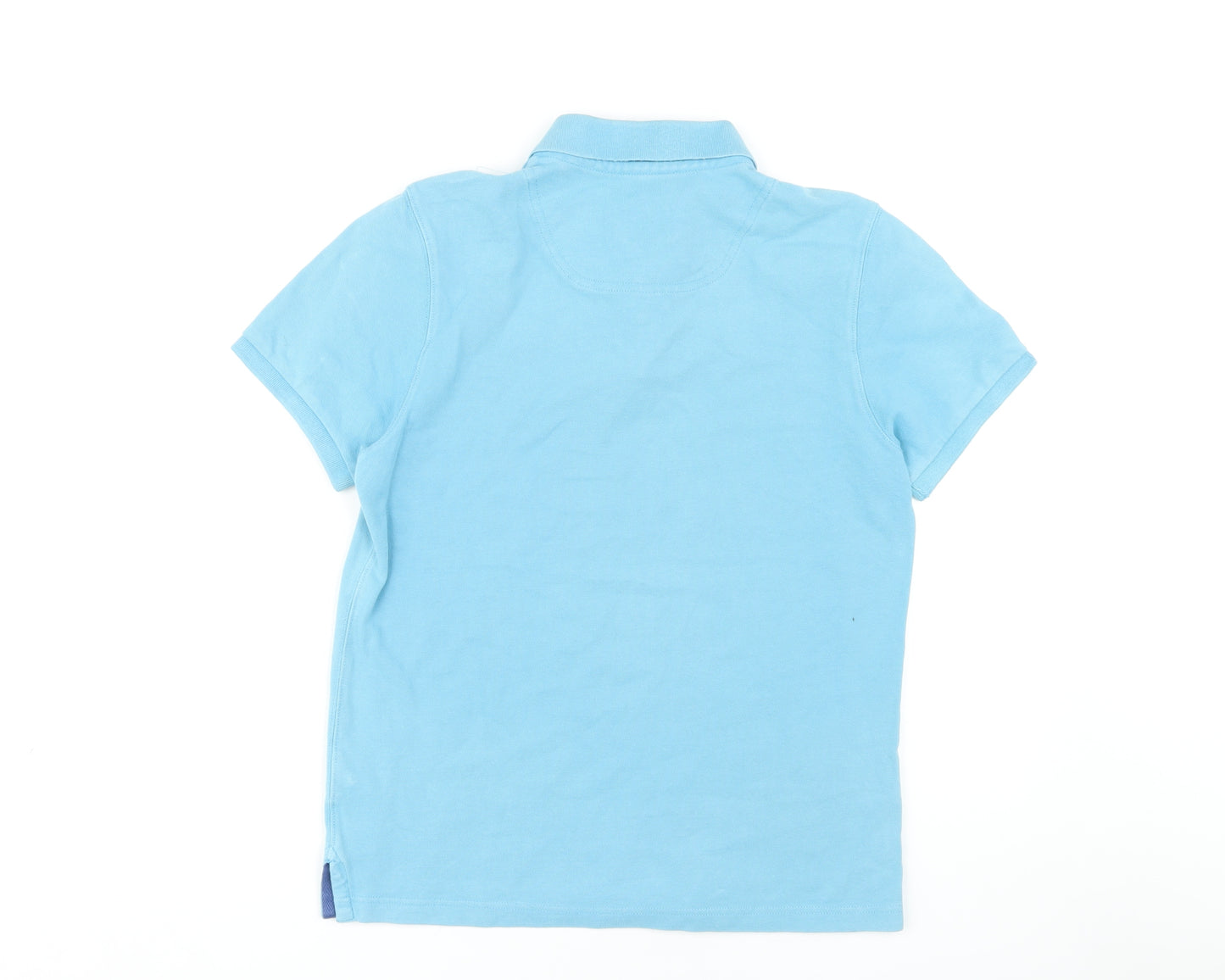 Joules Women's Blue Polo Shirt M Slim Fit Breathable