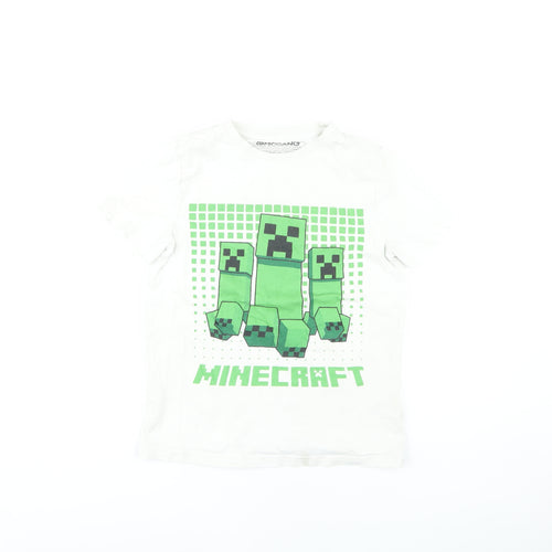 Official Minecraft Boys White T-Shirt 8-9 Years