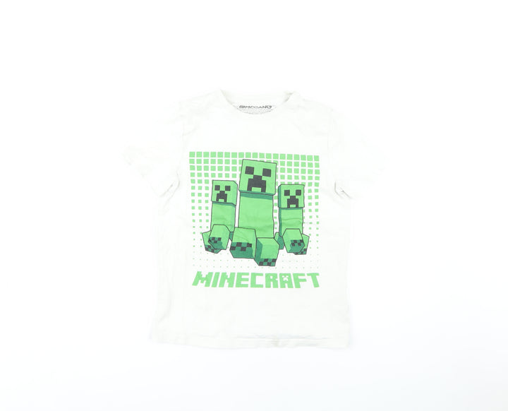 Official Minecraft Boys White T-Shirt 8-9 Years
