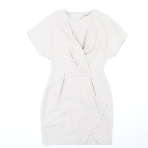 ASOS Women's Ivory Sheath Knee Dress, Size 8