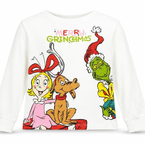 The Grinch Girls Pyjama Top, White, 3-4 Years, New With Tags