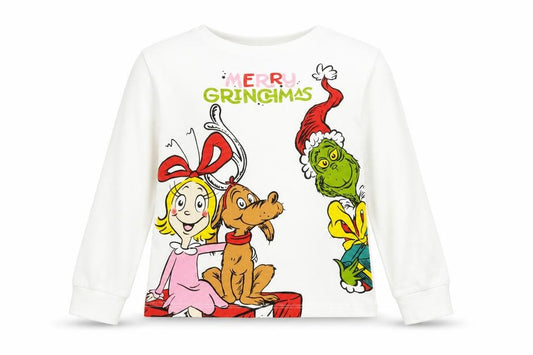 The Grinch Girls Pyjama Top, White, 3-4 Years, New With Tags