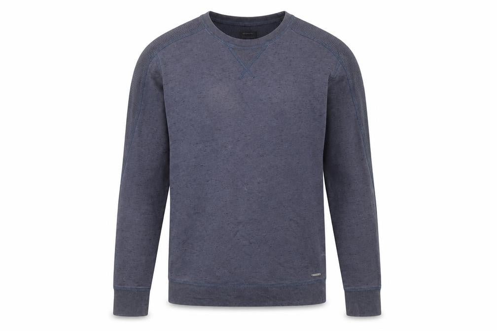 Front view of Diesel Men's Blue Medium Pullover Sweatshirt