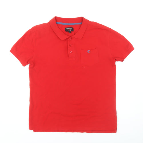 Carabou Men's Red Polo Shirt, Medium, Casual Attire