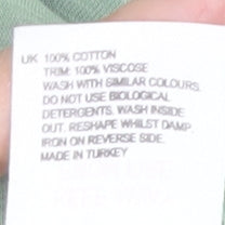 White Stuff Women's Green Floral Blouse Size 14