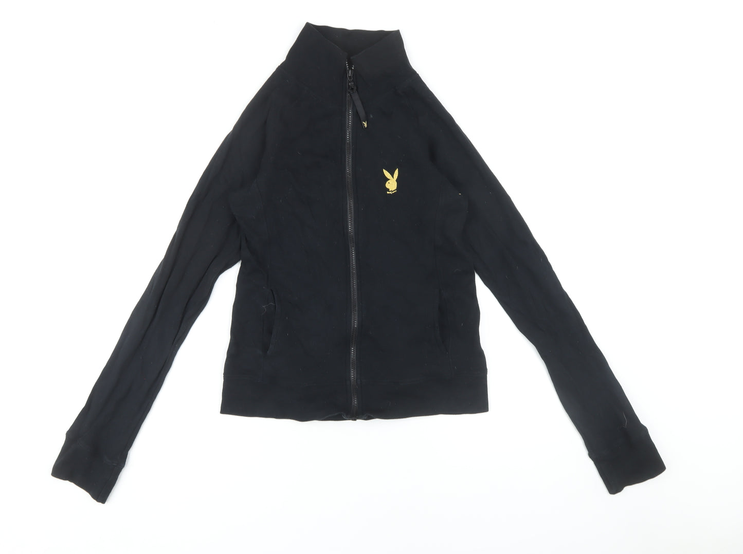 Playboy Women's Black Zip Sweatshirt Size 14