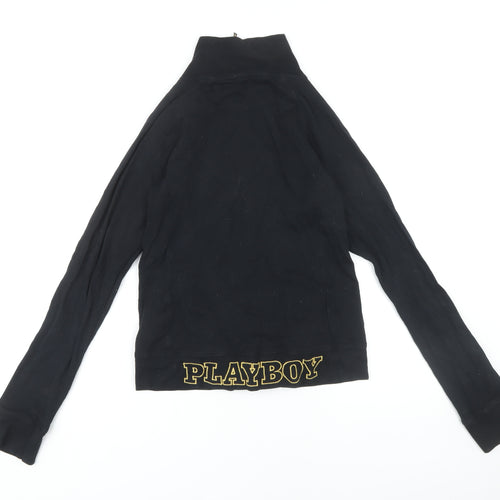 Playboy Women's Black Zip Sweatshirt Size 14