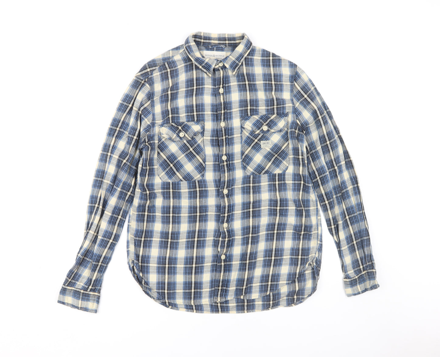 Denim & Supply Ralph Lauren Men's Blue Check Shirt M