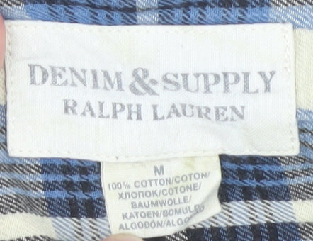 Denim & Supply Ralph Lauren Men's Blue Check Shirt M