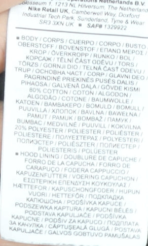 Nike Men's Black 2XL Hoodie Pullover Fleece