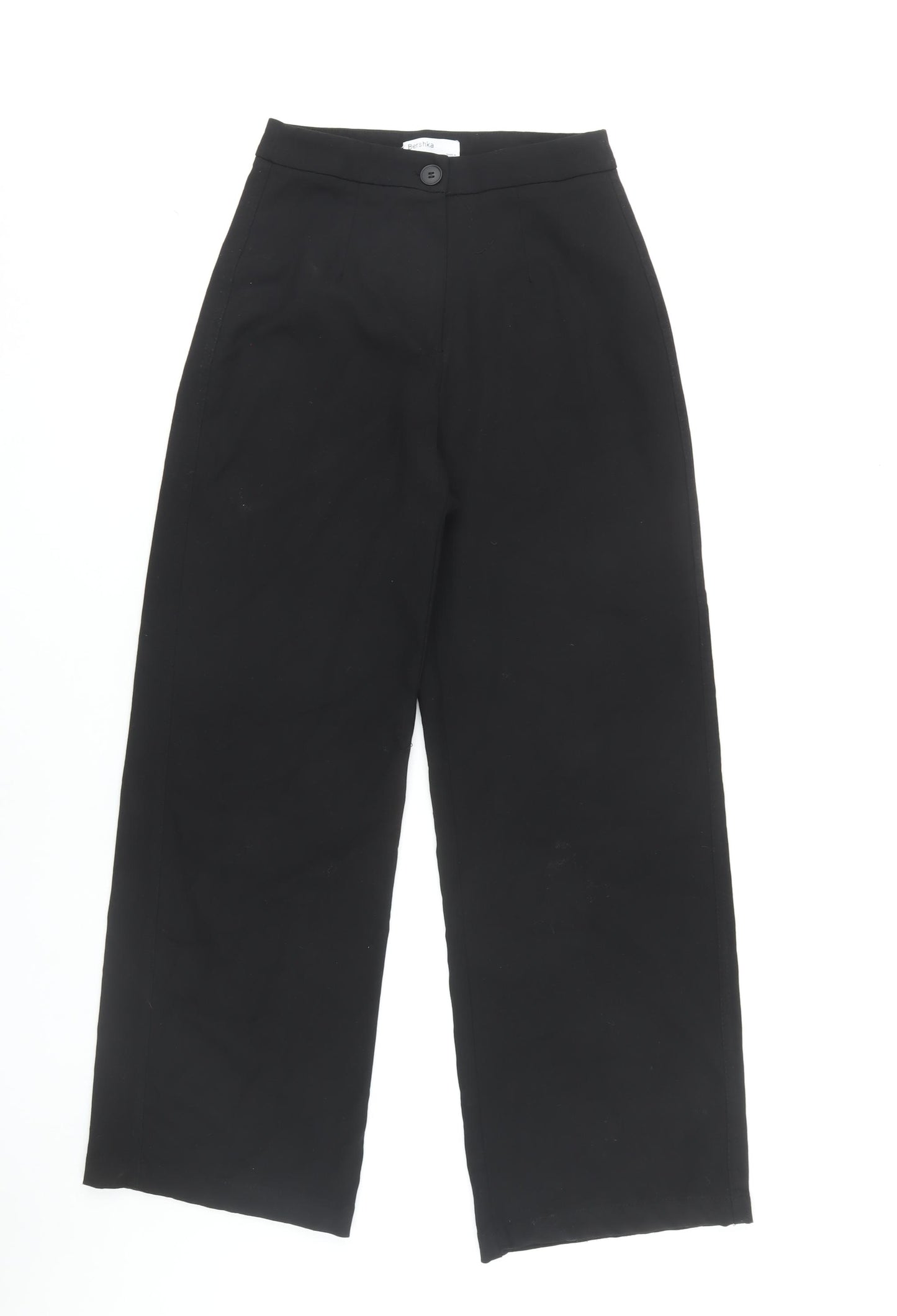 Bershka Women's Black Wide-Leg Trousers Size 10