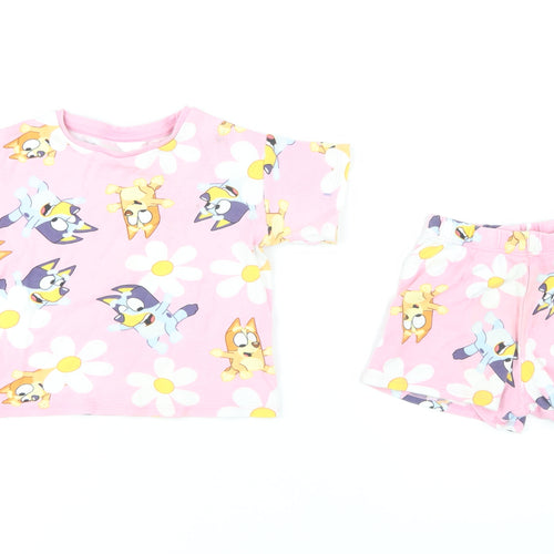 Bluey Girls Pink Pyjama Set Graphic Print 2-3 Years