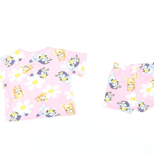 Bluey Girls Pink Pyjama Set Graphic Print 2-3 Years