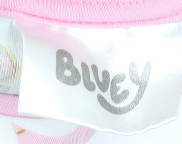 Bluey Girls Pink Pyjama Set Graphic Print 2-3 Years