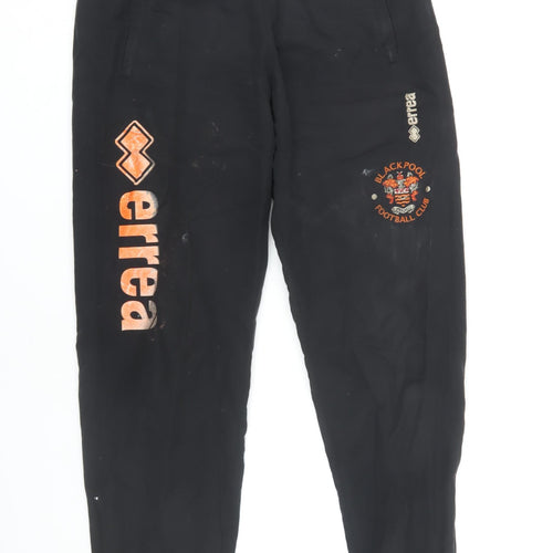 Errea Men's Black Football Track Pants Size S
