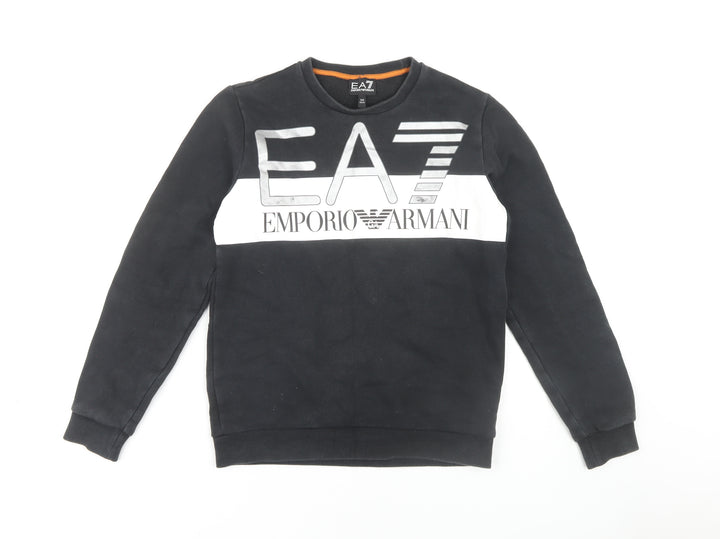 Emporio Armani Boys Black Logo Pullover Sweatshirt 14 Years